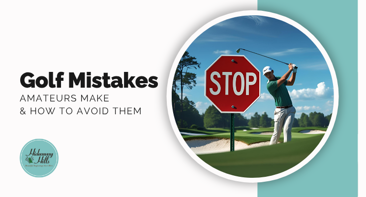 an image of a golfer swinging next to a stop sign